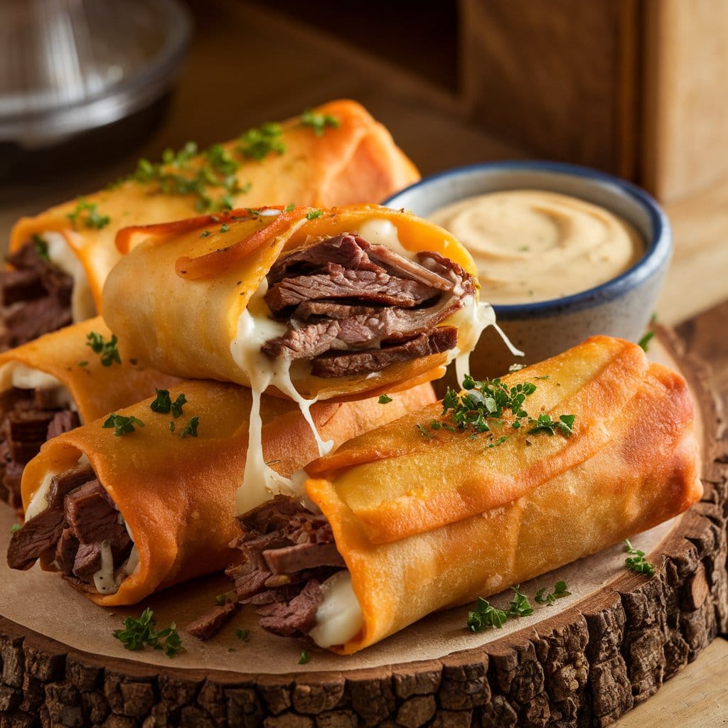 philly cheesesteak egg rolls