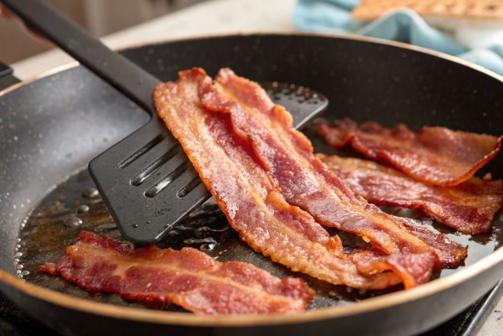 How is turkey bacon supposed to be cooked?