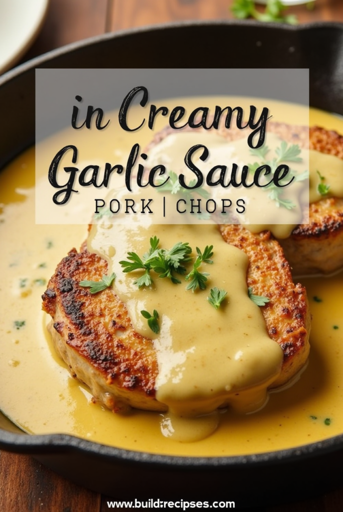 pork chops in creamy garlic sauce​
